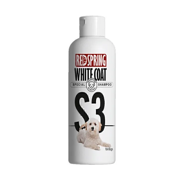 شامپو سگ S3 مخصوص مو‌های سفید و روشن رداسپرینگ Redspring White Coat Shampoo S3 حجم 300 میلی لیتر