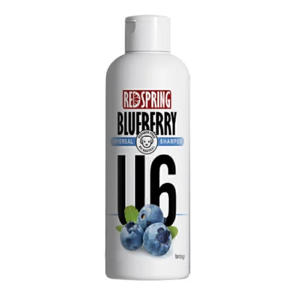 شامپو سگ U6 با عصاره بلوبری رداسپرینگ Redspring Blueberry Universal Shampoo U6 حجم 300 میلی لیتر